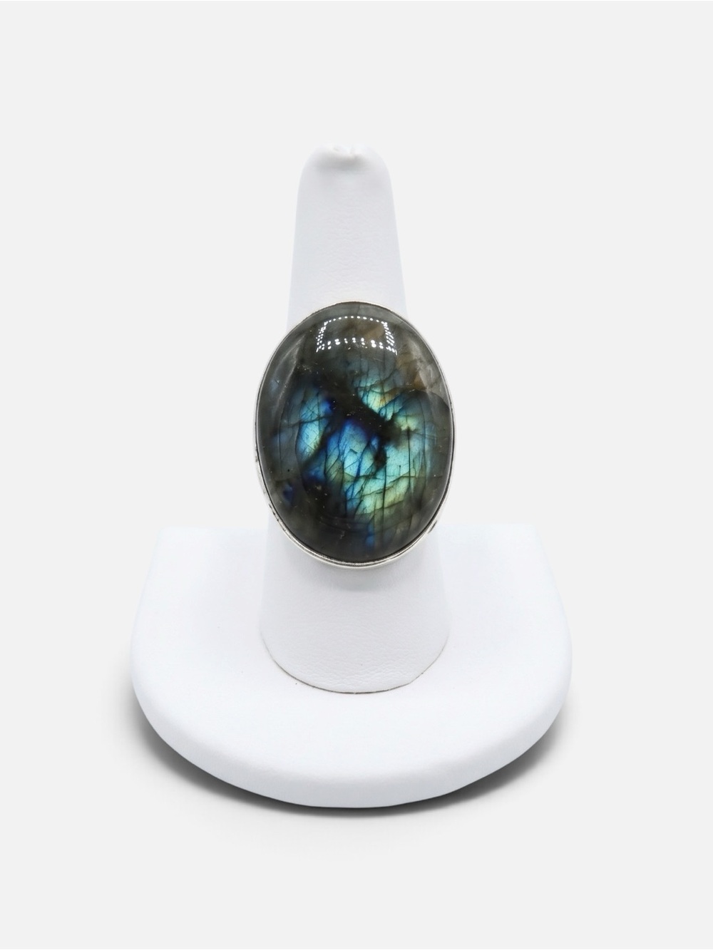 925 VINTAGE LABRADORITE RING - Picture 2 of 2